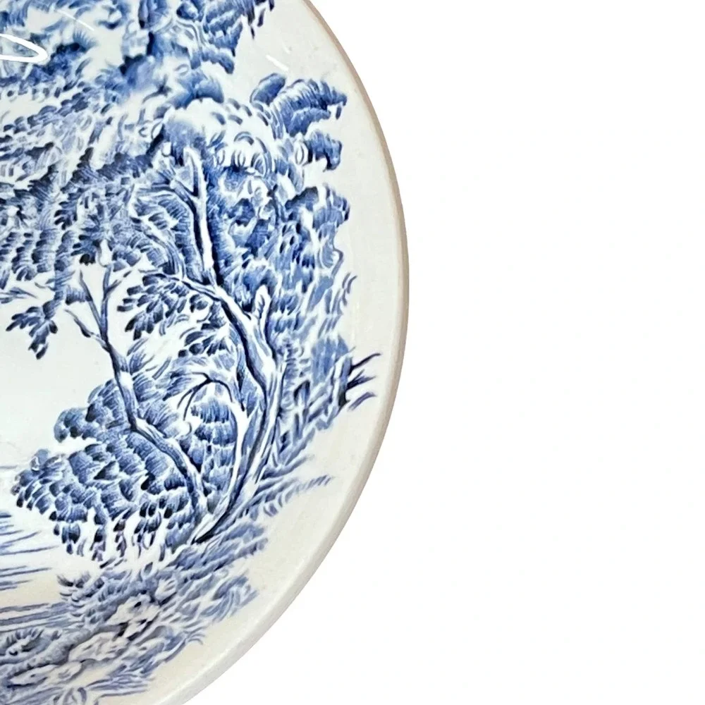 Vintage Enoch Wedgewood Countryside Small Bowl Blue White‎ 5